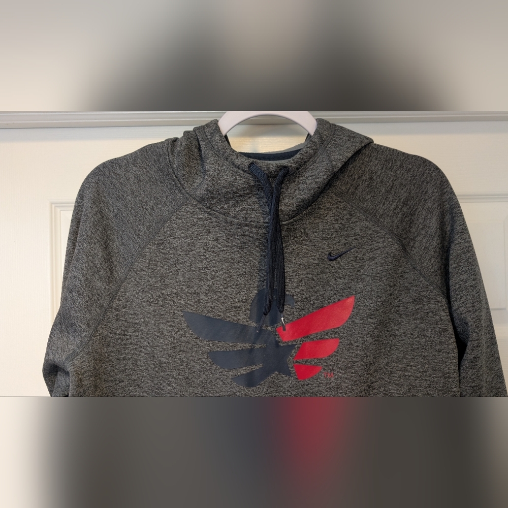 Nike Therma Fit Team Red White Blue RWB Women's Gray Hoodie Size Large Polyester - Picture 6 of 16